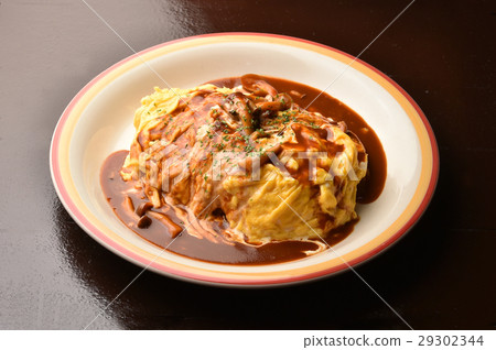 Omelette rice  29302344