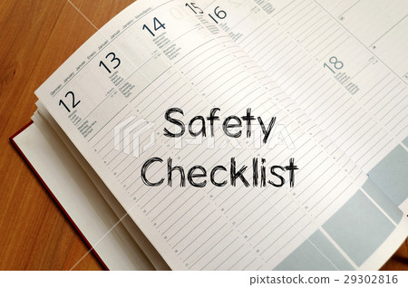 Safety checklist write on notebook Safety checklist write on notebook 29302816