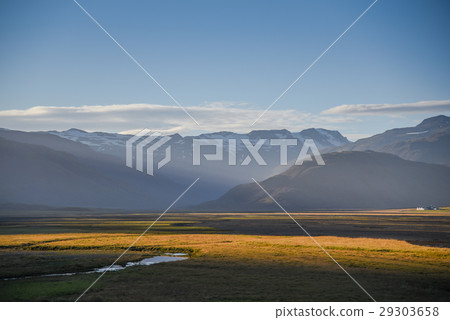 mountain and field landscape in autumn of Iceland mountain and field landscape in autumn of Iceland 29303658