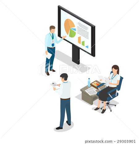 Cartoon Business People Daily Working Moments 29303901