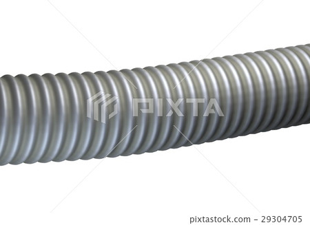 plastic ribbed hose isolated on white background 29304705