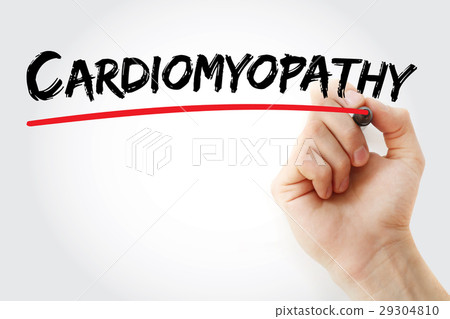 Hand writing Cardiomyopathy with marker Hand writing Cardiomyopathy with marker 29304810