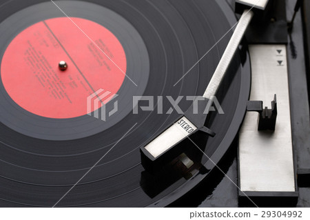 Vintage black plate with player 29304992