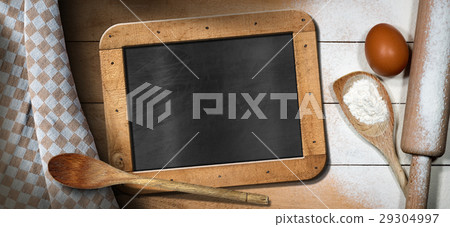 Baking Background with Empty Blackboard 29304997