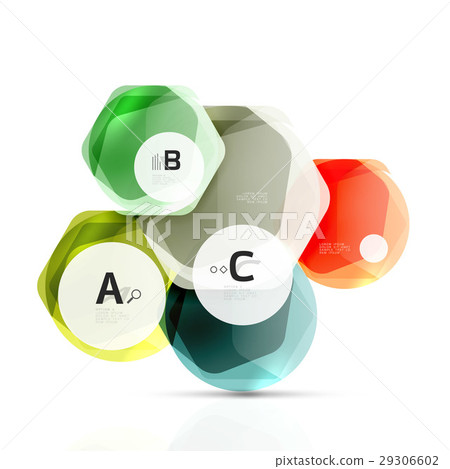 Geometrical hexagon aqua elements 29306602