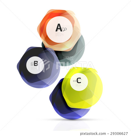 Geometrical hexagons abstract background 29306627