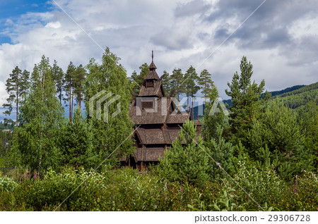 Old wooden stave church in Norway Old wooden stave church in Norway 29306728