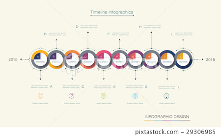 Vector infographics timeline design template - Stock Illustration ...