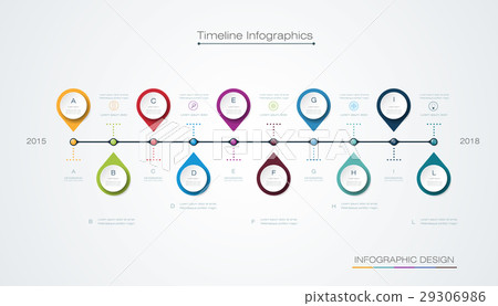 Vector infographics timeline design template - Stock Illustration ...