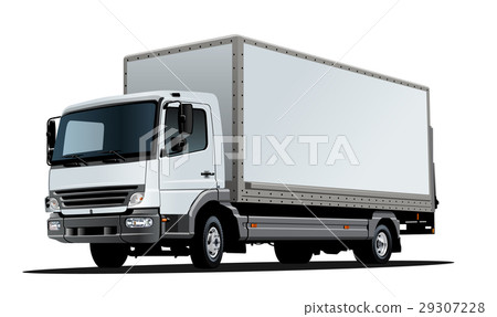 Vector truck template isolated on white Vector truck template isolated on white 29307228