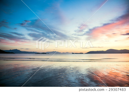 Beautiful sunset in the bay of portuguese Parati Beautiful sunset in the bay of portuguese Parati 29307483