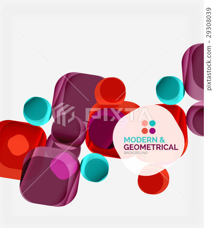 Color glossy squares with round angles 29308039