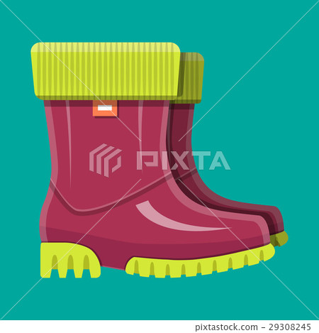 Rubber boots. Shoes for rain. Waterproof footwear. 29308245