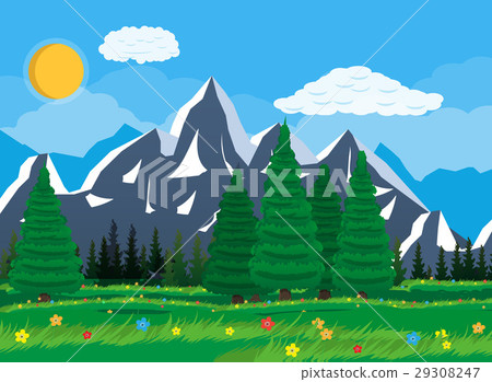 Summer nature mountain landscape, national park. 29308247