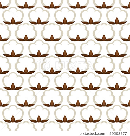 Seamless pattern with cotton bolls. Stylized Seamless pattern with cotton bolls. Stylized 29308877