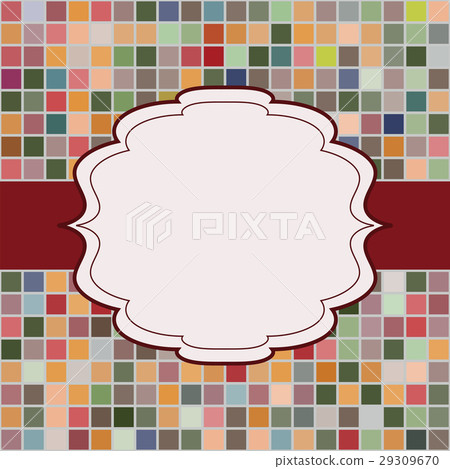 Mosaic frame place for text invitation 29309670