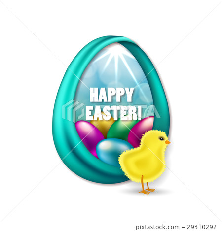Easter egg with ribbons, bow Easter egg with ribbons, bow 29310292