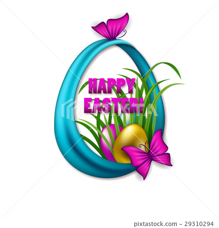 Easter egg with ribbons, bow 29310294