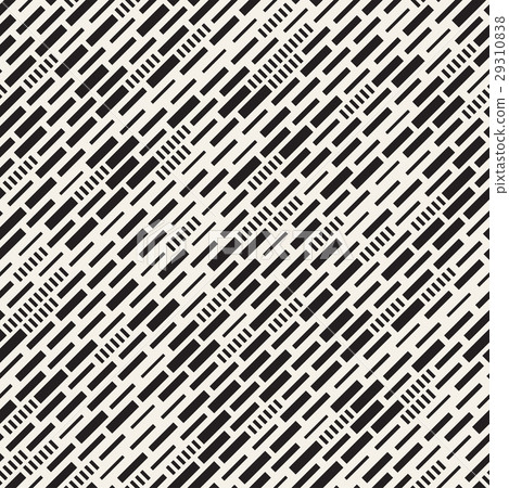 Vector Seamless Black And White Irregular Dash 29310838