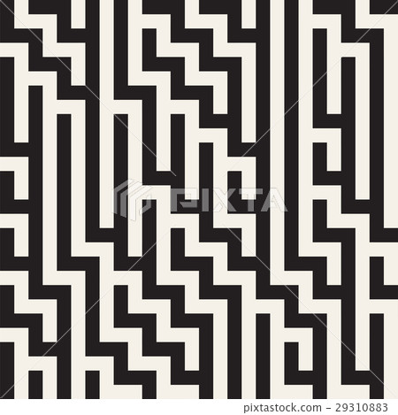 Irregular Maze Shapes Tiling Contemporary Graphic 29310883