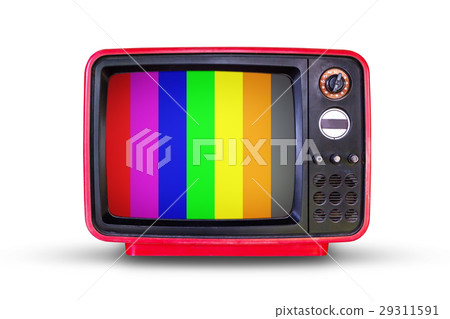 Old televition on white 29311591