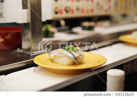 Sushi in Sushi rail japanese restaurant Sushi in Sushi rail japanese restaurant 29312620