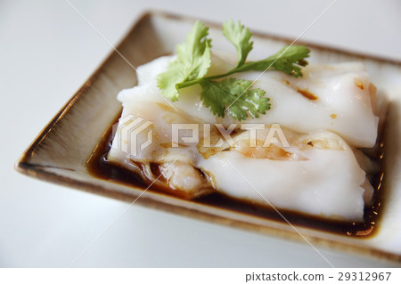 Chinese shrimp spring rolls isolated in white background 29312967