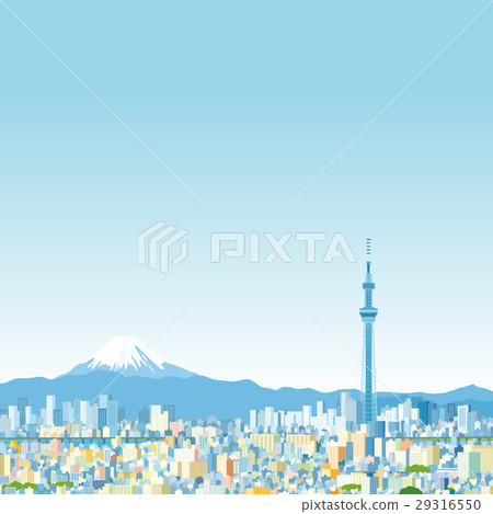 Tokyo Sky Tree and Mt. Fuji Tokyo Sky Tree and Mt. Fuji 29316550