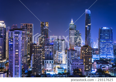 abstract night cityscape blue light filter abstract night cityscape blue light filter 29317625