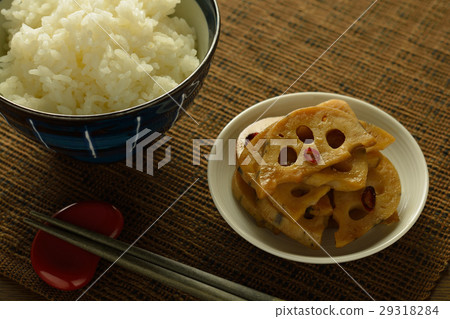 Kinpira lotus root (half moon cut) Kinpira lotus root (half moon cut) 29318284