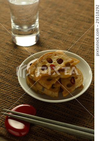 Kinpira lotus root (half moon cut) Kinpira lotus root (half moon cut) 29318292