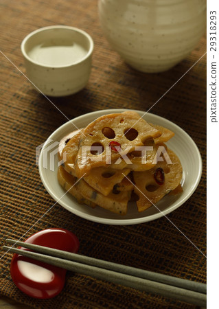 Kinpira lotus root (half moon cut) Kinpira lotus root (half moon cut) 29318293