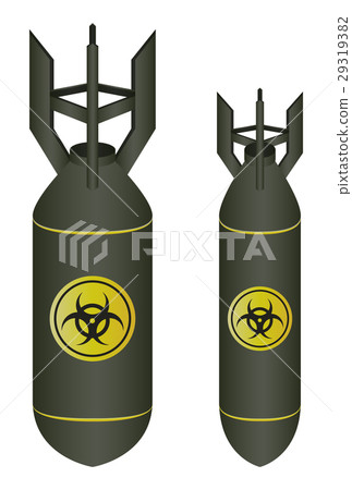 air bomb drop with biohazard logo vector 29319382