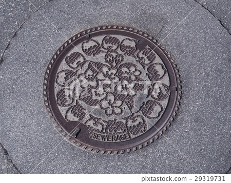 manhole cover in Nagano, Japan. 29319731