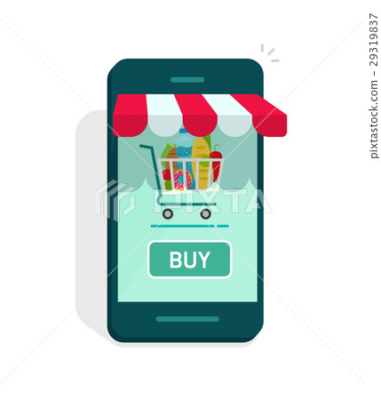 Smartphone online store vector, concept of e Smartphone online store vector, concept of e 29319837