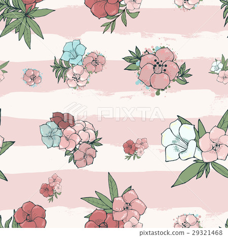 Exotic colorful flowers set Exotic colorful flowers set 29321468