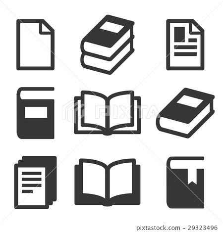 Book Icons Set on White Background. Vector Book Icons Set on White Background. Vector 29323496