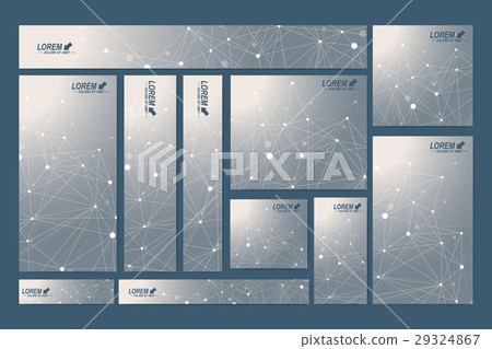Scientific standard size banners. Geometric 29324867