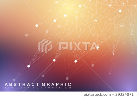 Geometric graphic background molecule and 29324871