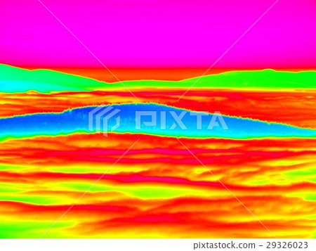 Animal Infrared view. Hilly landscape, forest Animal Infrared view. Hilly landscape, forest 29326023