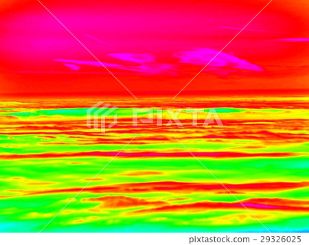 Infrared photo. Hilly landscape, forest with fog 29326025