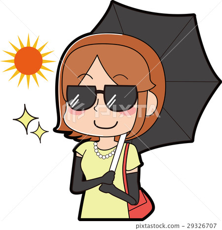 採取曬傷措施的婦女 29326707