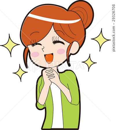 一個女孩的卡通風格的女人（快樂） 29326708