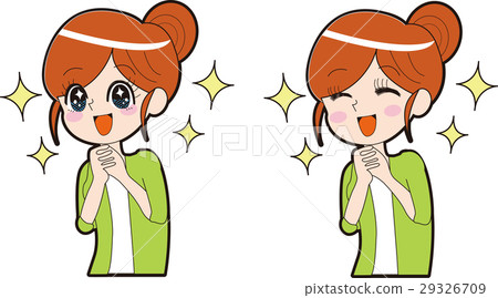 A Girl S Cartoon Style Woman Happy Stock Illustration