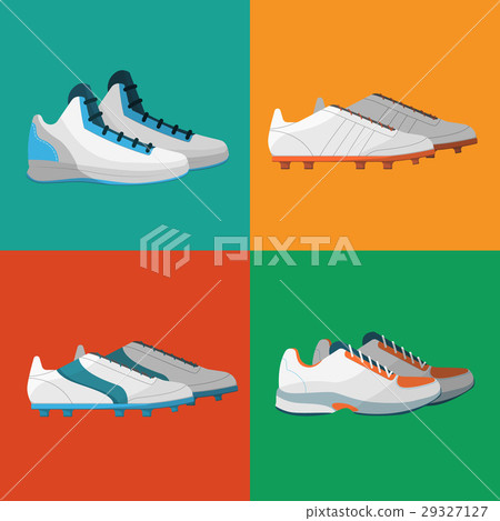 Various sport shoes icons set. 29327127