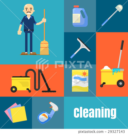 Cleaning icons set 29327143