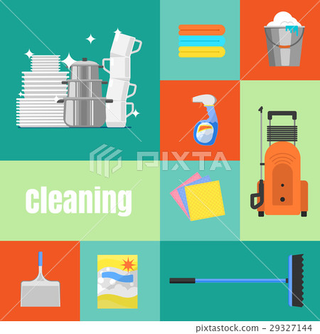 Cleaning icons set 29327144
