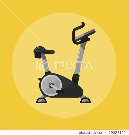 Exercise bike. Gym sports equipment icon. 29327151