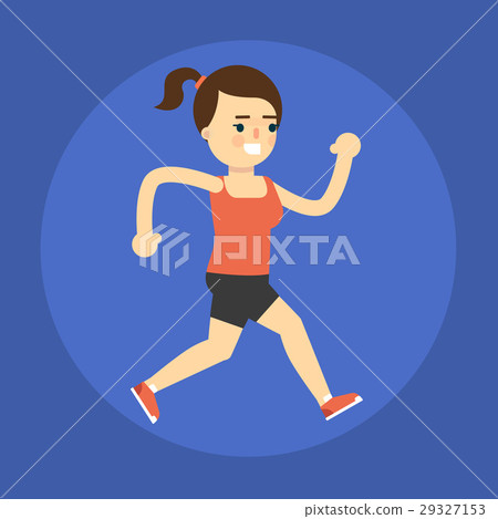 Running girl icon. Active lifestyle Running girl icon. Active lifestyle 29327153