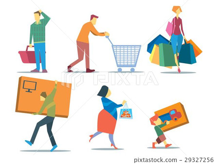 People with Shopping Bags People with Shopping Bags 29327256